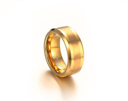 8MM Brushed Tungsten Steel Ring