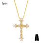 Cross Necklace Classic Diamond Cross Pendant Clavicle Chain