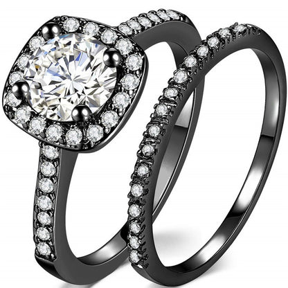 European And American Popular Women's Engagement Ring Set