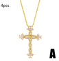 Cross Necklace Classic Diamond Cross Pendant Clavicle Chain