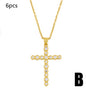 Cross Necklace Classic Diamond Cross Pendant Clavicle Chain