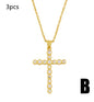 Cross Necklace Classic Diamond Cross Pendant Clavicle Chain