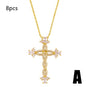 Cross Necklace Classic Diamond Cross Pendant Clavicle Chain