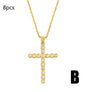 Cross Necklace Classic Diamond Cross Pendant Clavicle Chain