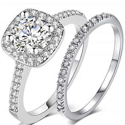 European And American Popular Women's Engagement Ring Set